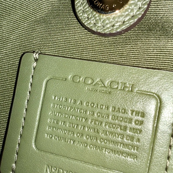 Coach Mini Sage Carryall in military green crossgrain leather with wallet - Picture 5 of 10